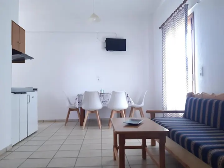 Φωτεινό διαμέρισμα με τραπεζαρία και καναπέ